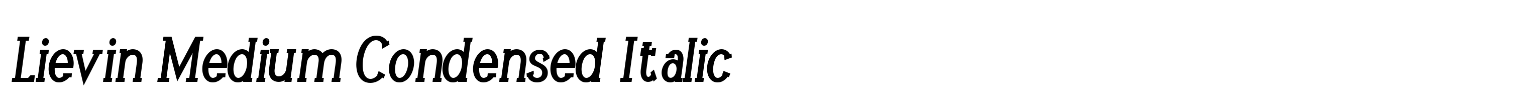 Lievin Medium Condensed Italic